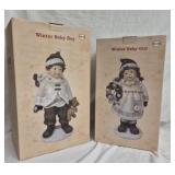 Winter decor boy & girl