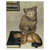 Ceramic & Wooden Decorative Cats