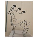 Metal deer 3 candle candle stick holder