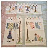 3 pc Handmade Vintage Laundry Curtains