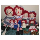 4 Pair of Raggedy Ann & Andy Dolls Misc Sizes