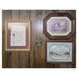 Lot of 4 wall decor