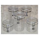 Lot of 5 Plastic Cannisters