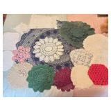 Estate Lot of Lace & Crocheted Doileys & More
