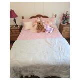 Aprx Full Size Bed Set Headboard Mattress Bedding