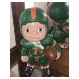 Ceramic Football Player Green & Orange