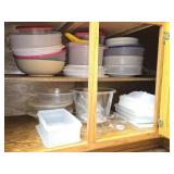 Cabinet Lot of Plastic Tupperware Containers