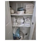 Estate lot of linens pillows & more