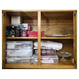 Cabinet lot of decor & more