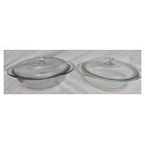 2 glass casserole dish Pyrex & more
