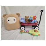 Small Radio Flyer wagon and toys
