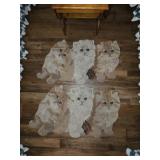 Lot of 2 Decorative Kittens Rugs