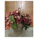 Basket with faux flowers