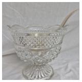 Anchor Hocking glass footed centerpiece bowl