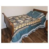 Twin Size Headboard Footboard & Mattress Set