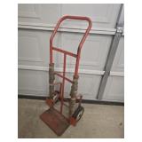 Orange hand truck