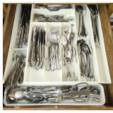 Drawer of Kitchen Flatware Utensils