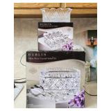 Dublin Crystal Salad Bowl Set & Sweet & Low Holder