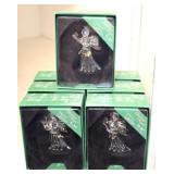 Set of 7 Glass Christmas Angel Ornaments in Boxes