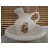 Ceramic bowl and pitcher set