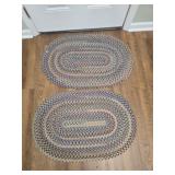 Lot of 2 hand loop entryway rugs