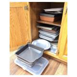 Cabinet Full of Misc Metal Baking Pans