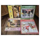 Lot of 4 large puzzles