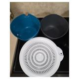 Lot of 3 Strainers & Mixing Bowl