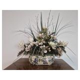 Mediterranean mosaic floral pot