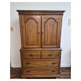 Hunters Run solid oak armoire