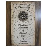 Plastic like family wall decor