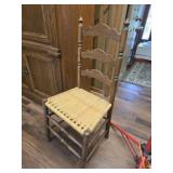 Wicker bottom ladder back chair