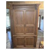 Large oak wood entertainment center