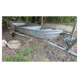 Evinrude motor boat with trailer