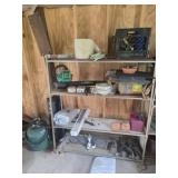 Estate lot of ball hitches and shelf