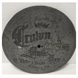 5 antique crown music box metal discs