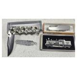 Lot of 4 Heisler Multi Tool & More Pocket Knives