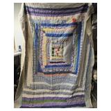 Vintage handmade multicolored quilt