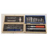 X Acto Knife Sets In Wood Boxes