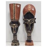 Pair of Wooden Decorative African GHANA Statues