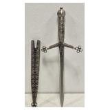 Heavy Stainless Decorative Dagger with Sheath