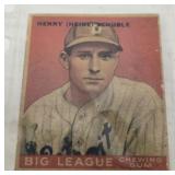 Vintage big league henry Schuble gum card