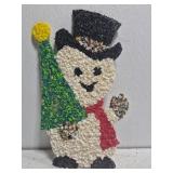 Vtg 1970s melted popcorn plastic Christmas decor