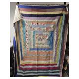 81' by 58' handmade vintage quilt