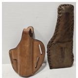 Lot of 2 leather holsters