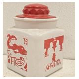 Vintage Glass Zodiac Canister Pisces Gemini Etc