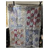 77' by 57' vintage handmade quilt