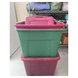 Lot of 3 totes