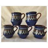 vintage Bulgarian folk art cups from the Troyan