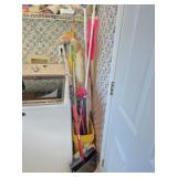 Estate Lot of Misc Brooms Mops Dusters Etc